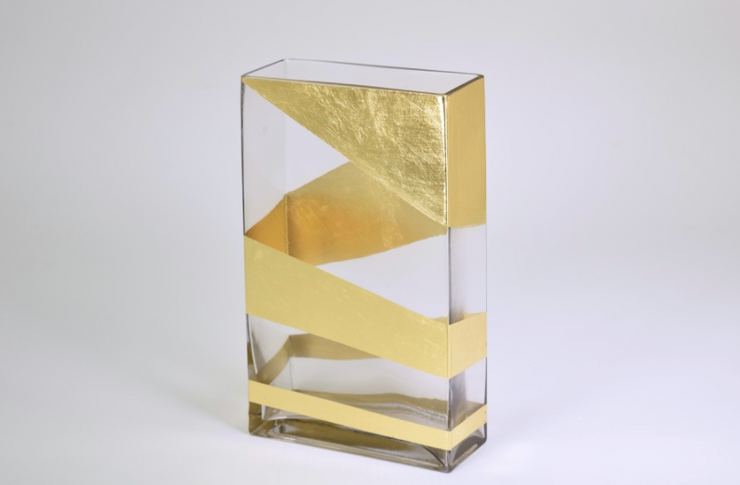 10 in. Rectangular Glass Vase